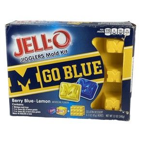 JELL-O University of MICHIGAN Go BLUE Jigglers  Mold Kit  Jello Shot  Old Stock
